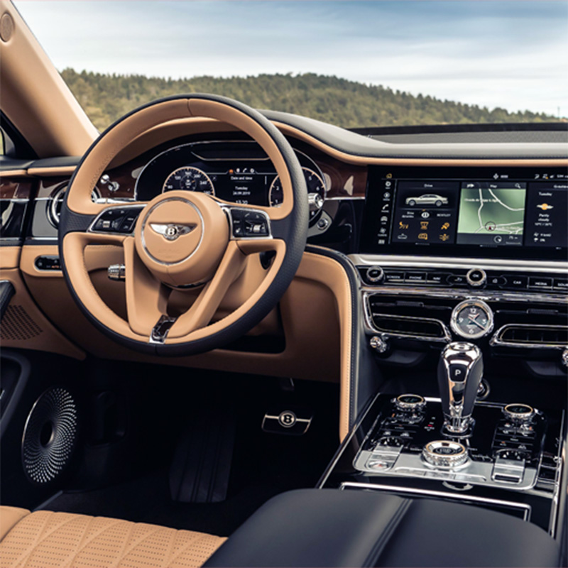 Custom vehicle interior upholstery and leather restoration at Industry Auto Collision in Las Vegas