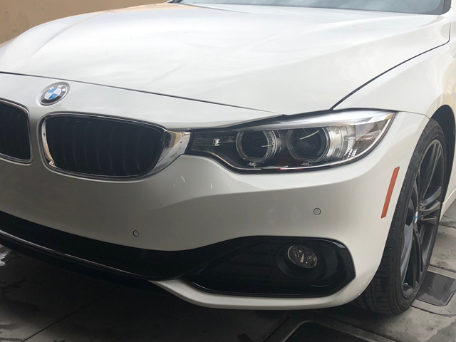 Front end collision repair being completed at Industry Auto Collision Las Vegas